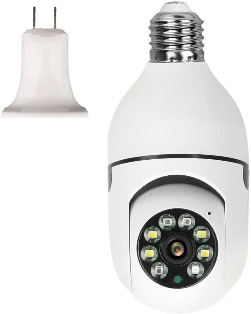Tuya Smart life Home 3MP WiFi Auto Track Light Bulb Socket Surveillance Camera Wifi Bulb E27 Security Camera