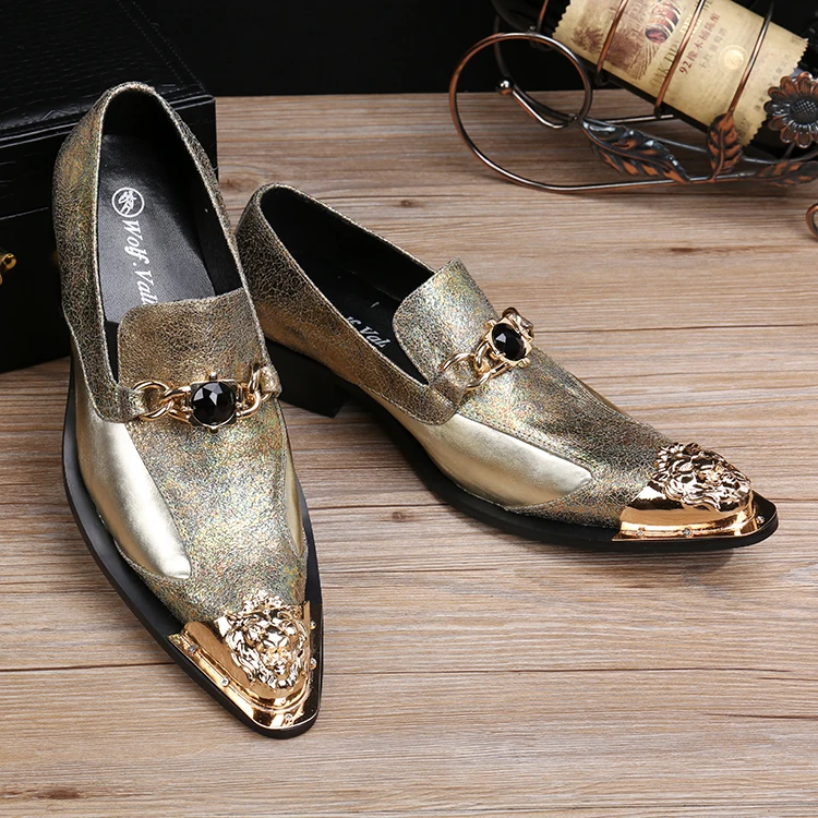 2018 New Fashion Style Men Dress Shoes GenuineLeather  Wedding Shoes Social Sapato Male party shoes