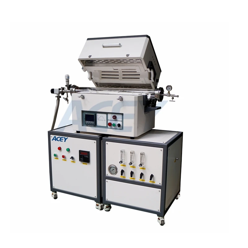 Lab Double Zone Cvd 1200c Dual Sintering Vertical Split Tube Furnace