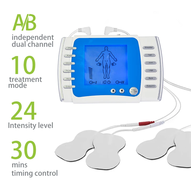 Electric Pulse Back Pain EMS TENS Unit Treatment Pain Physical Therapy Equipment Full Body Foot Massager