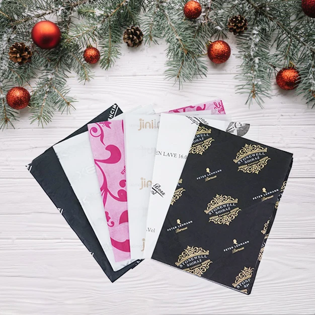 Customized printed17gsm a4 size tissue paper with company logo