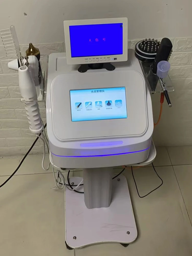 7 In 1 High Frequency Micro Current Massage Hair Follicle Analyzer Scalp Massager For Hair Growth