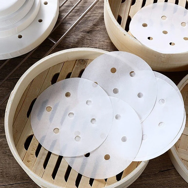 Custom Multi Size Non-Stick Bamboo Steam Paper Liners for Cooking