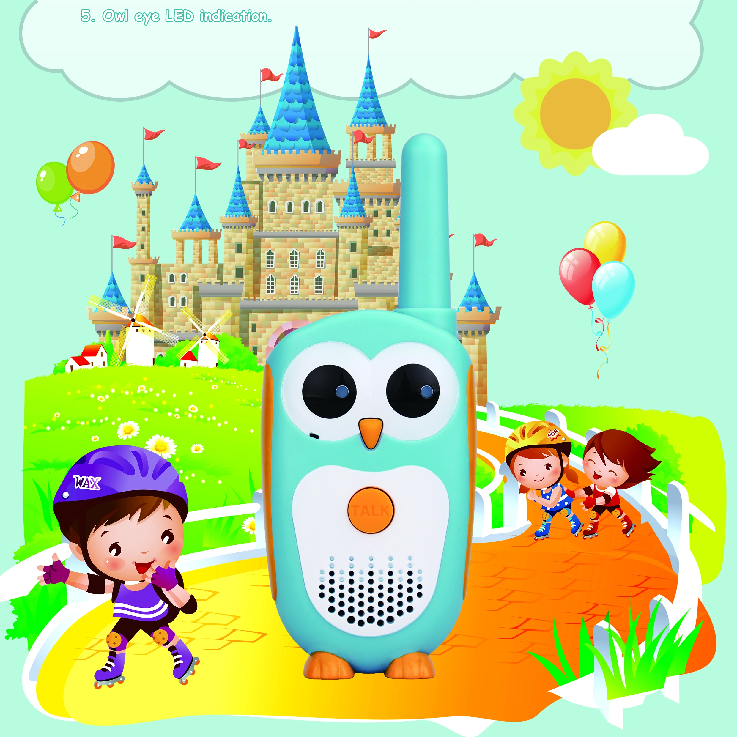 walkie talkie kids OEM CE ROHS PMR PMR446 owl License free Walkie Talkie kids Retevis RT30