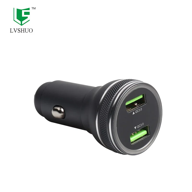 Заводская горячая Распродажа автомобильное зарядное устройство с двумя usb-портами 36 Вт Qc3.0