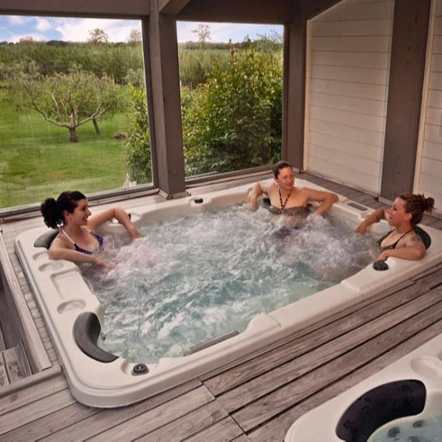 Sunrans large outdoor spa massage whirlpool acrylic bath balboa hot tub for 7 people