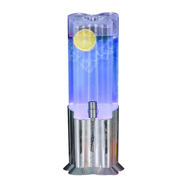 Luxury Electroplated Acrylic Base Beer Dispenser With Led Light