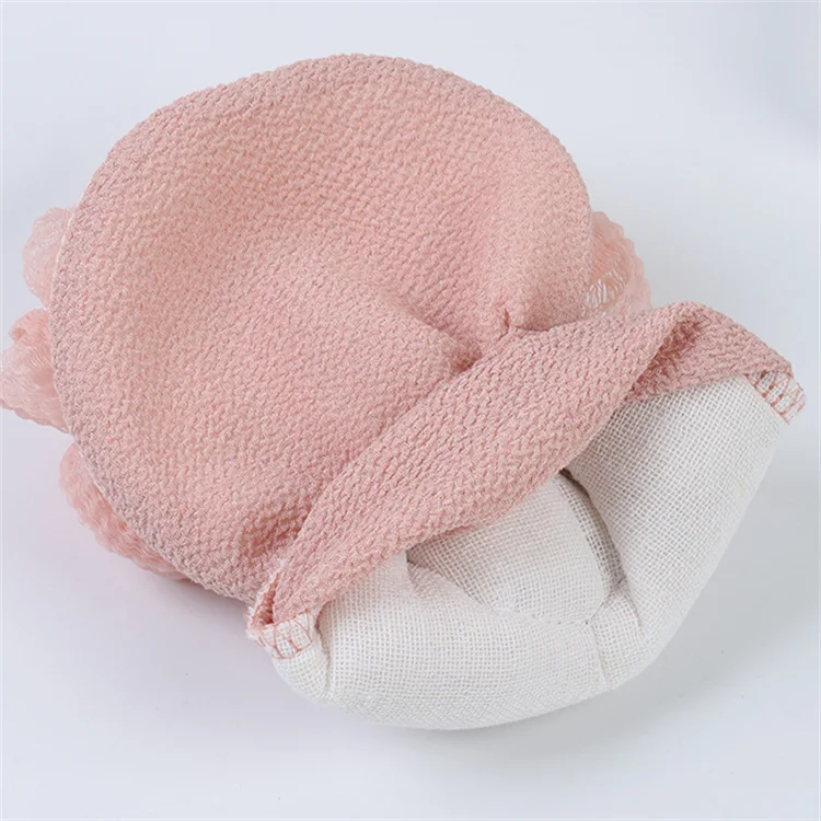 Wholesale Supplier Natural Shower Loofah Sponge Bath Exfoliating Mitt Sponge Glove 150d Show Bath Scrubber With Custom Logo