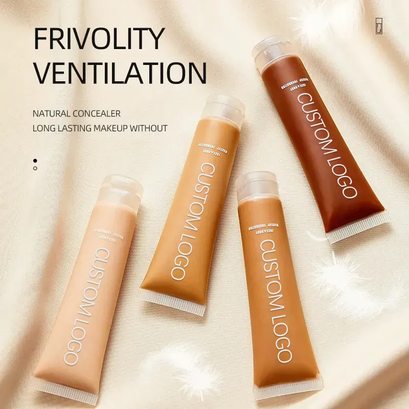 Wholesale Custom Full Coverage 32 Shades Makeup Private Label Liquid Foundation Cream Brightening Skin Concealer