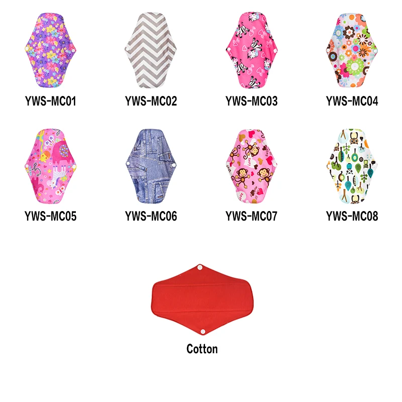 Organic Cotton Sanitary Napkin Reusable and Washable Menstrual Pads Sanitary Pad