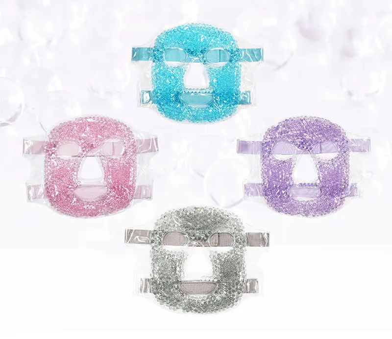 Beauty Hot Cold Therapy Heated Cooling Reusable Gel Beads Ice Compress Eye Mask With Soft Plush Backing Cold Hot Gel Face Mask