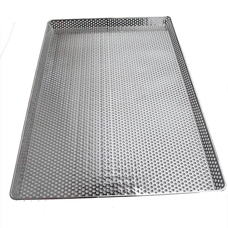 Highly welcome Customized size  stainless steel manual welding perforated dry fruit trays for oven