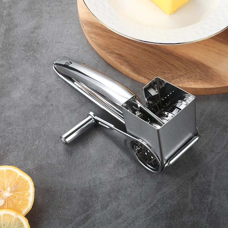 Amazon top seller multi-function Household kitchen accessories stainless steel professional cheese grater rotary cheese grater