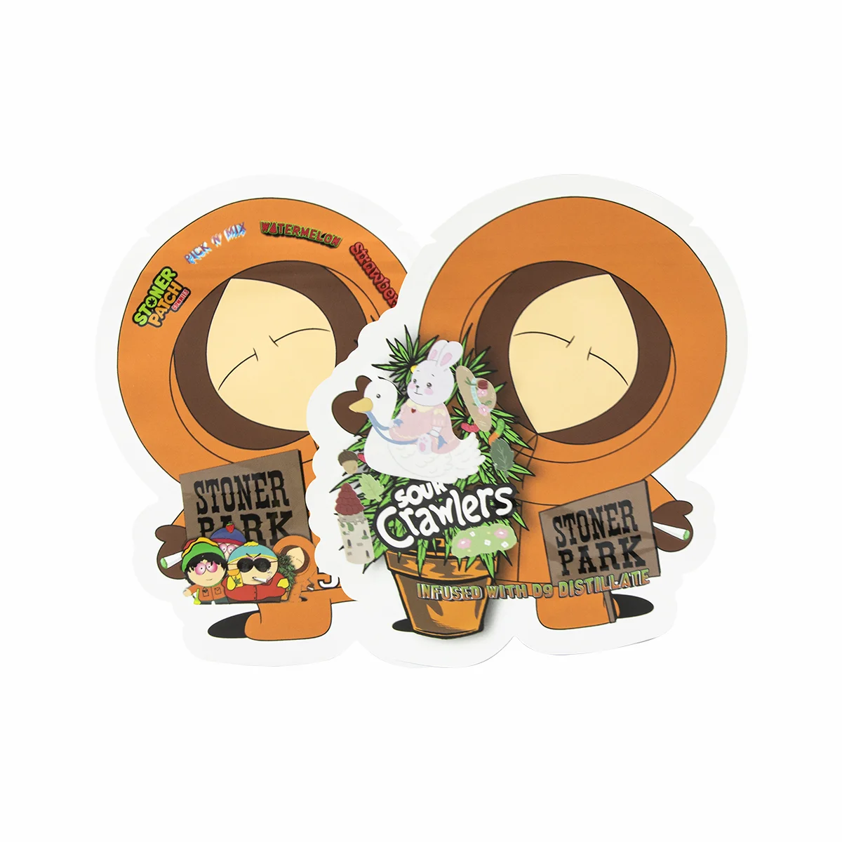 Custom Printed Soft Touch Cali Bag Packaging Irregular Special Shaped Plastic 3.5G Cookie Die Cut Ziplock Smell Proof Mylar Bags