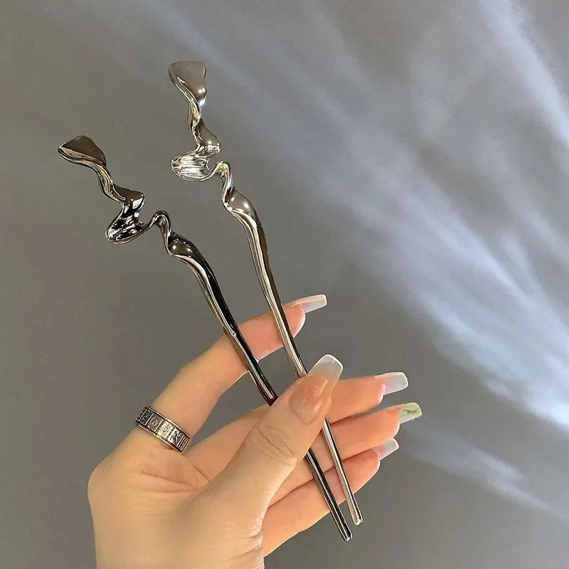 Shuoyang factory niche design simple line cheongsam hairpin female advanced hairpin daily niche hairpin