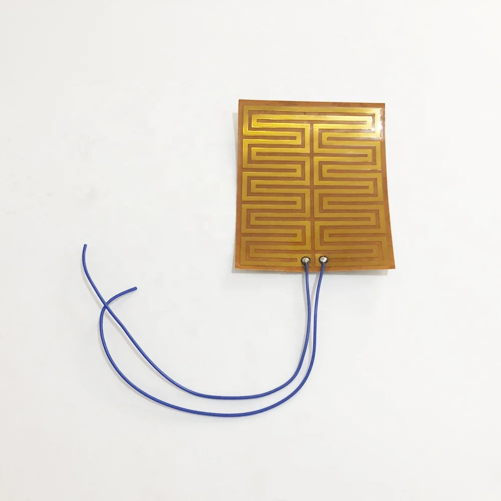 OEM 12V Electric Thin Flexible Kapton Heater, electric polyimide film heating element