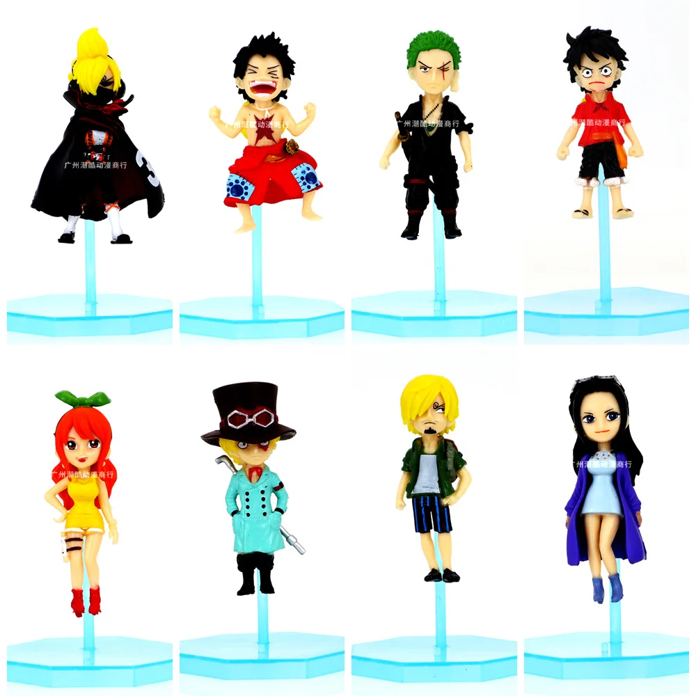 Japan Anime One Pieces Action Figures Luffy PVC Toys Zoro Nami Sanji Robin Plastic Toys Set for Fans Kids Gift