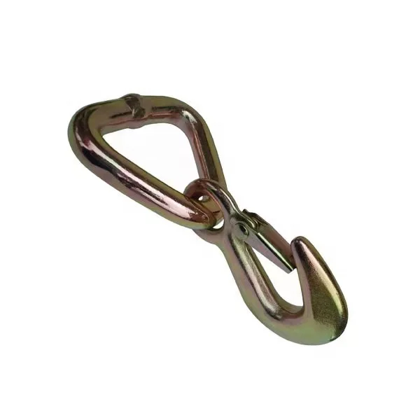 RY Rigging Hook Heavy Duty Forged Steel Lifting Safety Hooks with Triangle Ring for 2 inch Belt Cargo Hoisting & Security