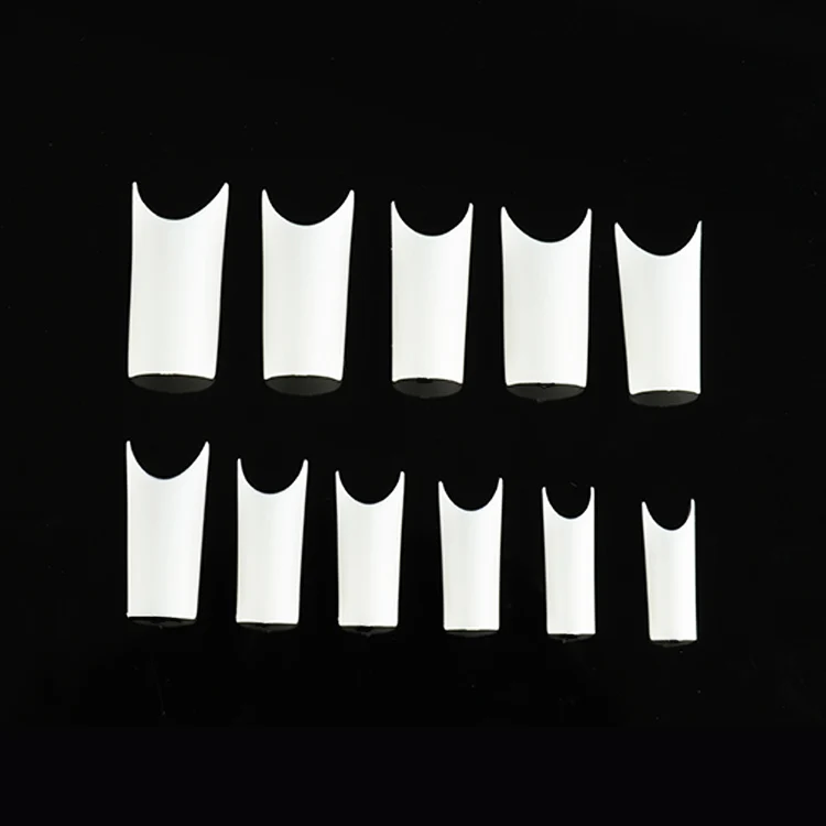 
C Curve Nail Tips Coffin Long Nail Coffin Tips 500 Per Box Tapered Square Nail Tips Clear 