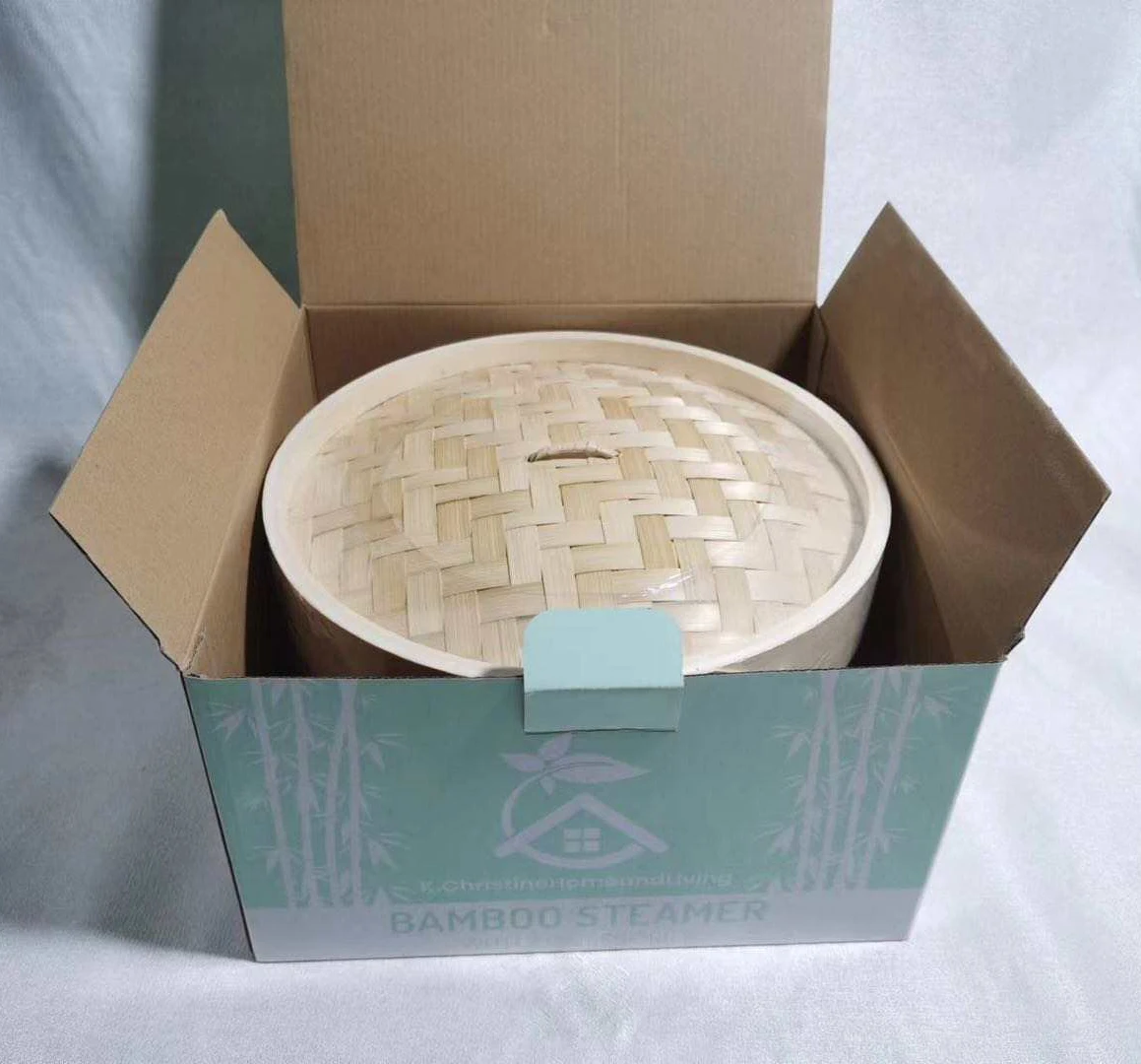 2024 hot sales Best Price Of Dim Sum&rice Basket 8 10 Inch Baskets bamboo Handle Wood Beef Steamer