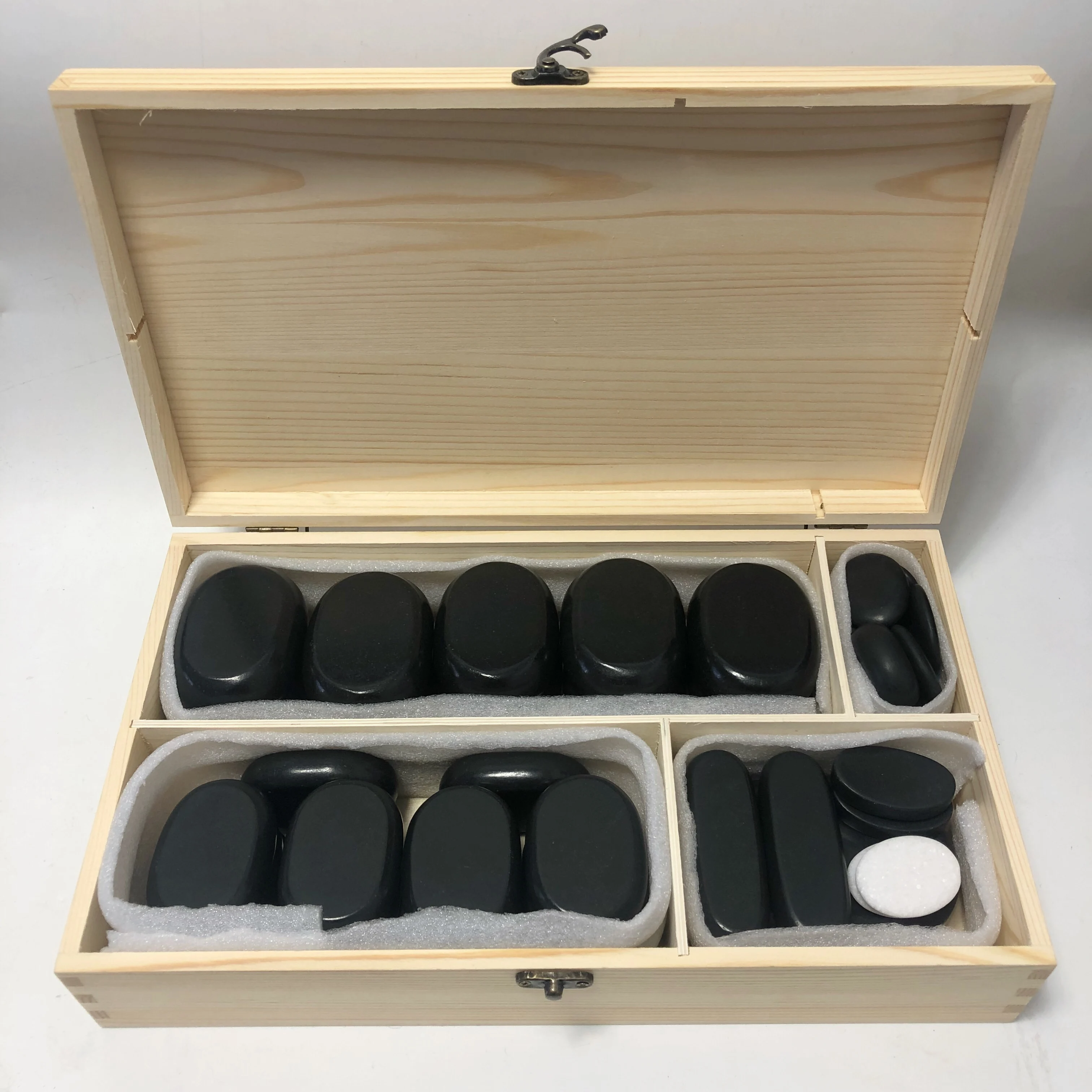 45pcs/set Massage Stone  Massage Spa Rock Basalt Stone Lava Hot Basalt Set Lot Kit Therapy Rock Energy Stone