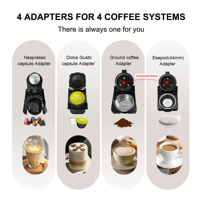 CAFELFFE  in Stock High Quality Coffee Machine Hot/Cold Mode 4-in-1Multifunctional  Capsule 19Bar  ESE Pod Ground Coffee 603+201