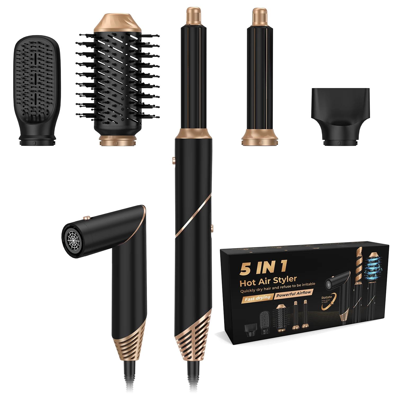 Flexstyle 5 в 1 стайлер фен с отрицательными ионами Фен щетка