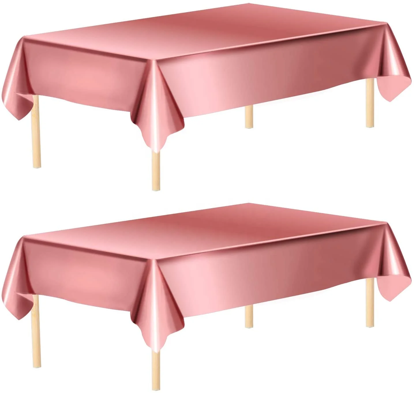 2 шт Розовое золото фольга скатерть Блестящие покрытие стола для партии украшения повседневного использования и замены