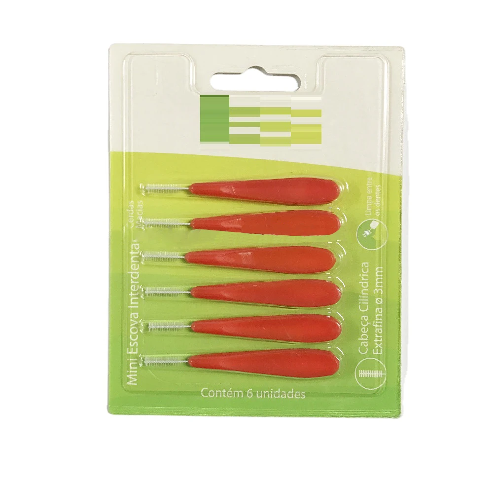 
Disposable Stainless Steel Wire Dupont bristle Interdental toothbrush Brush 