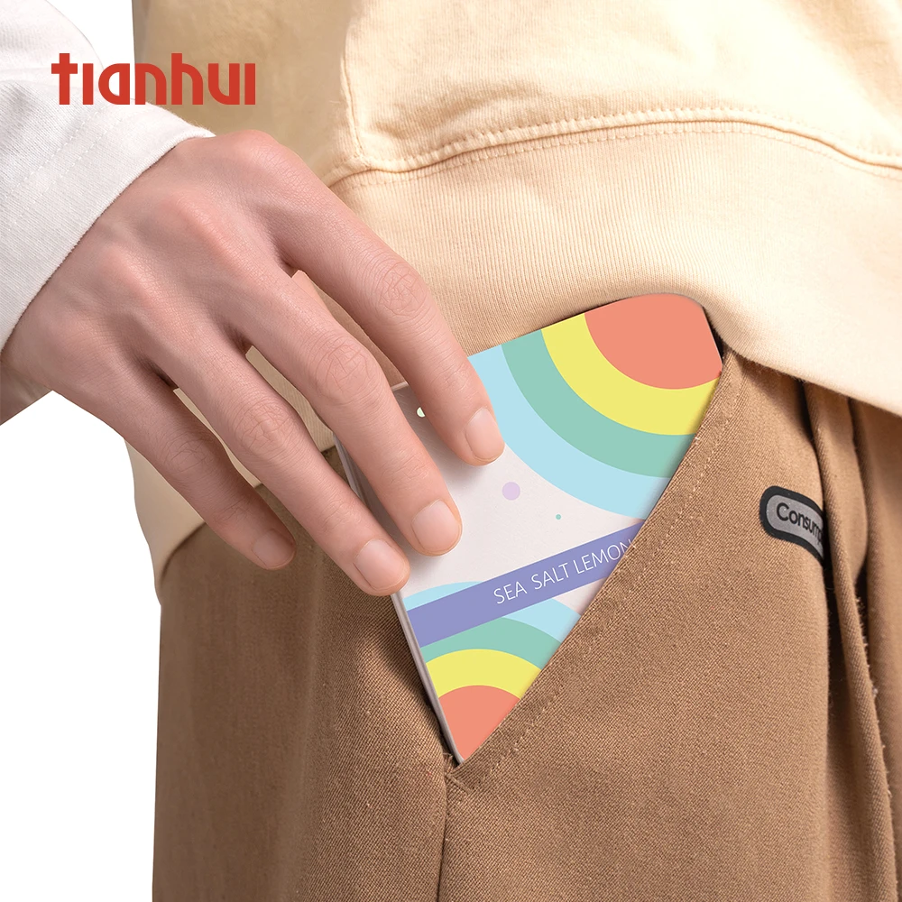 Tianhui Food Grade Ultra Thin Metal Boxes Square Tin Case for Tea Packing