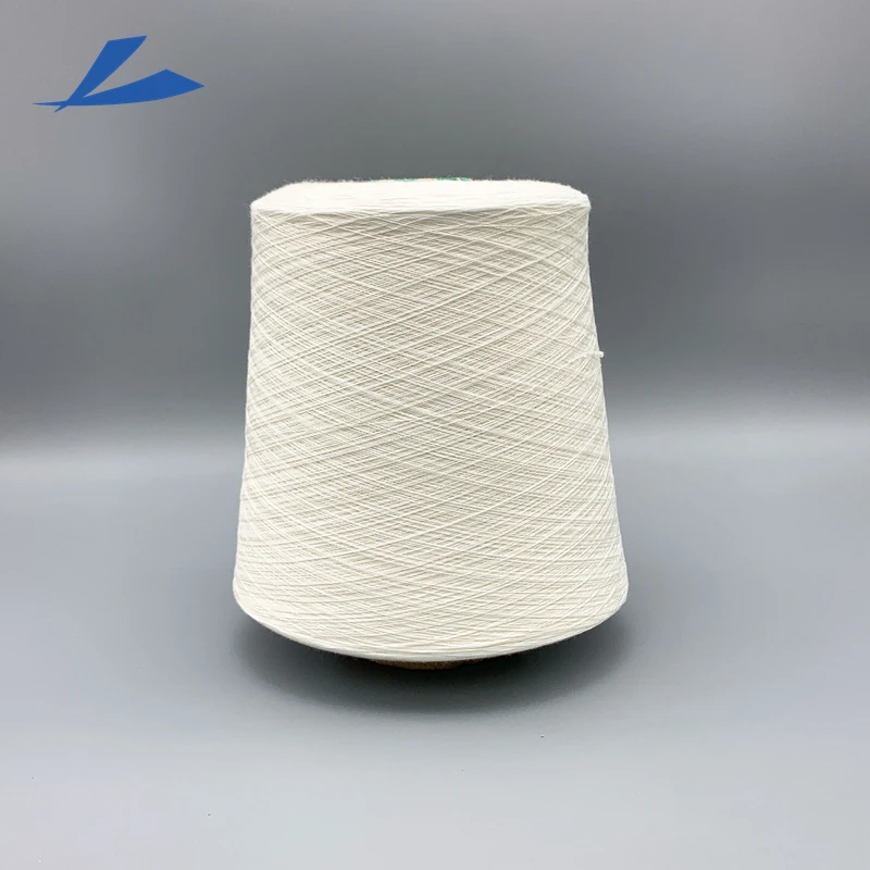 Полиэстер/вискоза 16S + 20D спандекс покрытая пряжа для джинсовой ткани