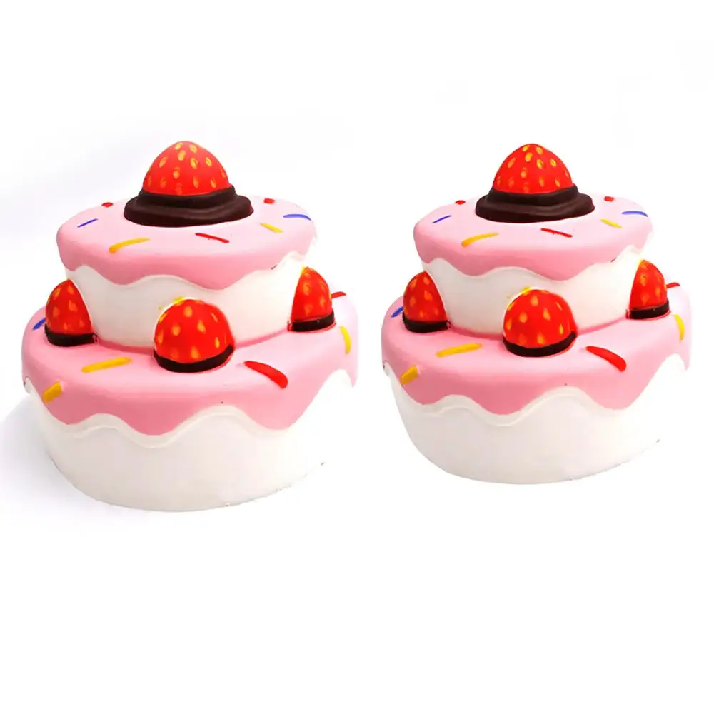 Pu Stress Relieve Cream Scented Jumbo Slow Rising Foam Toys Cake Squishy