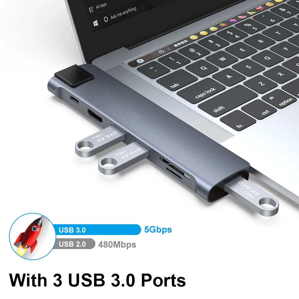 Новые продукты адаптер типа c к 8 В 2 док-станция USB 3 0 + гигабитный Ethernet HDTV для Macbook
