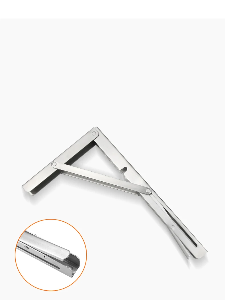 Durable Using 8 To 24 Inch One Key Operate Black Iron Stainless Steel Metal Folding Bracket