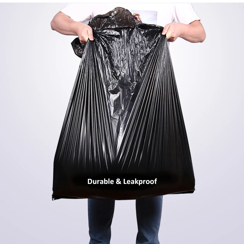 Thicken black Trash Bags Factory Construction bulk trash bags heavy duty sturdy 30L 50L 80L plastic trash bags in stock