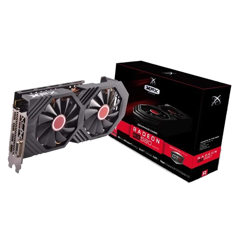 Новая April графическая карта RX 580 8Gb XFX RX580 31 mh/s 2304SP Core Speed 1386 MHZ хорошо подходит для горнодобывающей промышленности