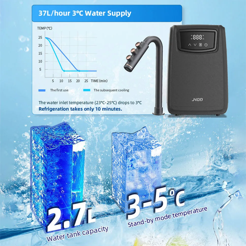 Smart Commercial Drinking Co2 Sparkling Soda Water Cooler Dispenser 3 in 1 Freestanding Hot and Cold Water Dispenser with Fridge