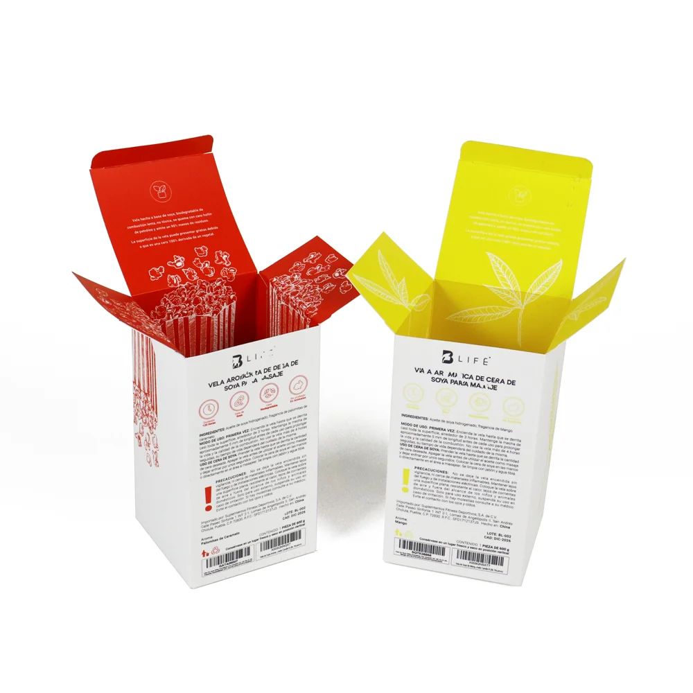 custom biodegradable eye cream packaging box essential oil white cardboard small rectangular beauty cosmetic folding paper box