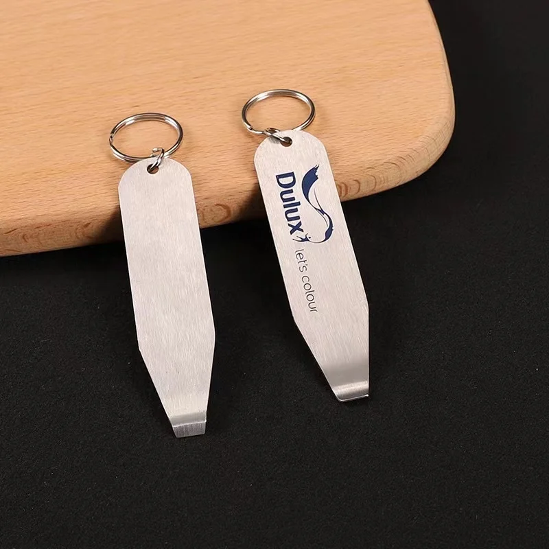 Custom Paint Tin Can Opener Key Ring with Printing Logo