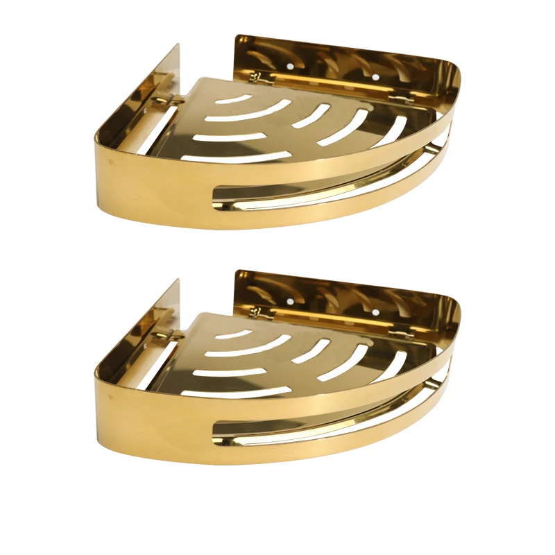 WEKIS Bathroom Extendable 3 Tier Organizer Adhesive Storage Racks Stainless Wall Mounted Shower Caddy Corner Shelf