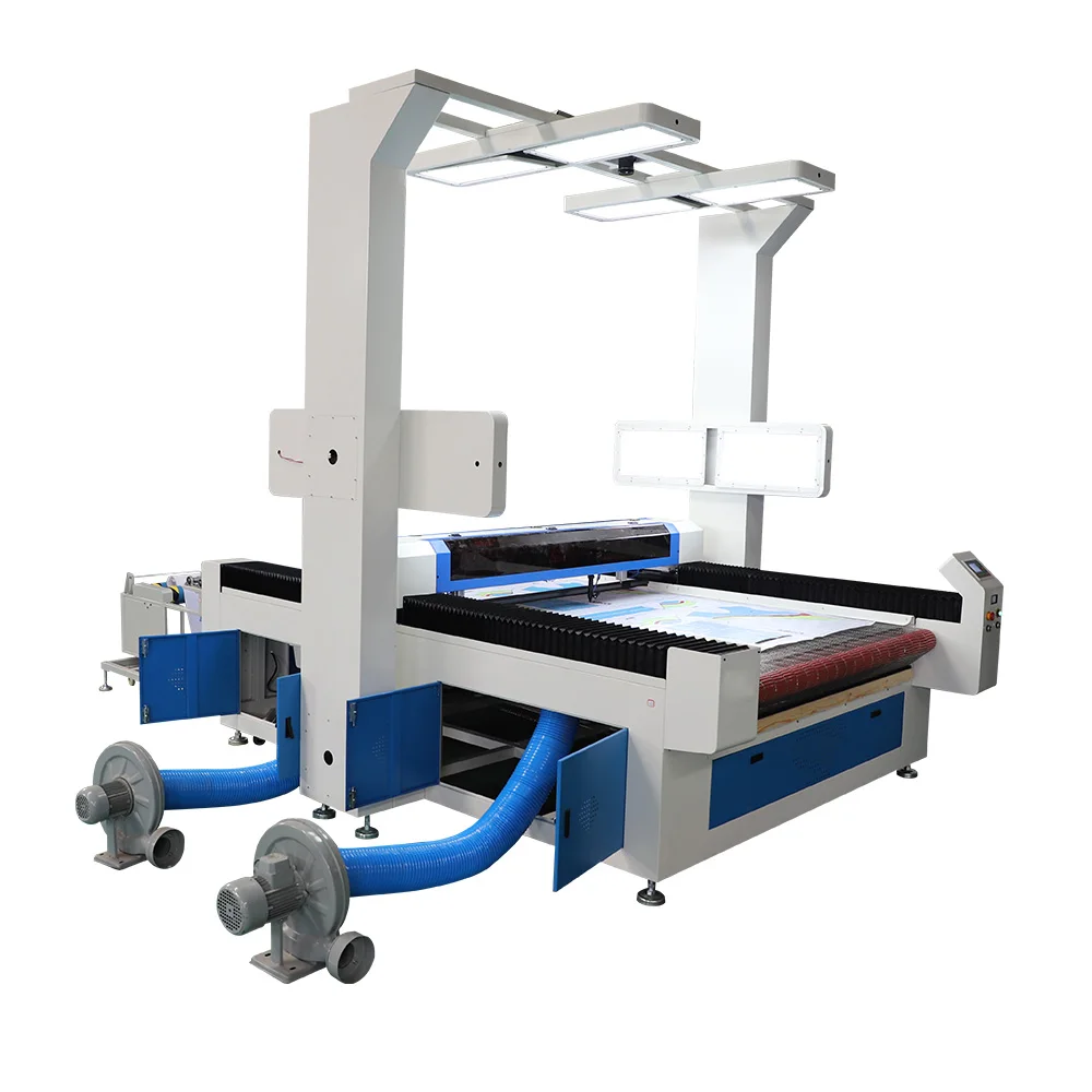 Auto feeding fabric ccd camera scanning laser cutting machine for textile leather toys