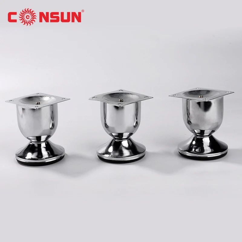 New design  Furniture Accessories wine glass cup-shaped shape adjustable legs iron plating furniture iron sofa table foot
