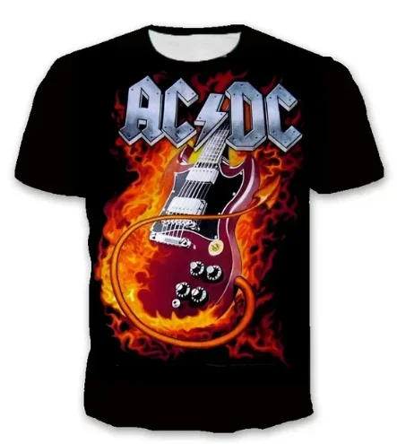 2024 Fashion Pop Music Fan  Men Metal Rock Band Print mens tshirt Casual Hip Hop oversized tshirt Sport Plus Size custom t shirt