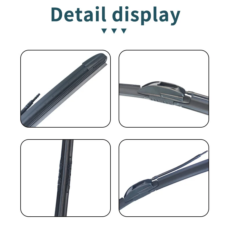 KCTION  K-112S  Frameless Universal  Spray Frameless Wiper Blades U Hook Soft Rubber Windscreen  Quality  Rubber Wiper Blades
