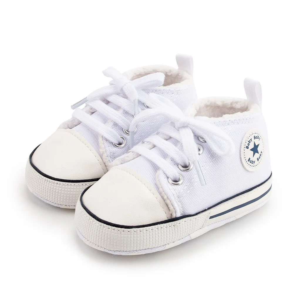 
2021 New Arrivals Wholesale Warm Fur Baby Winter Shoes Boys Girls Kids Newborn Baby Canvas Shoes Soft Infant Toddler Shoes 