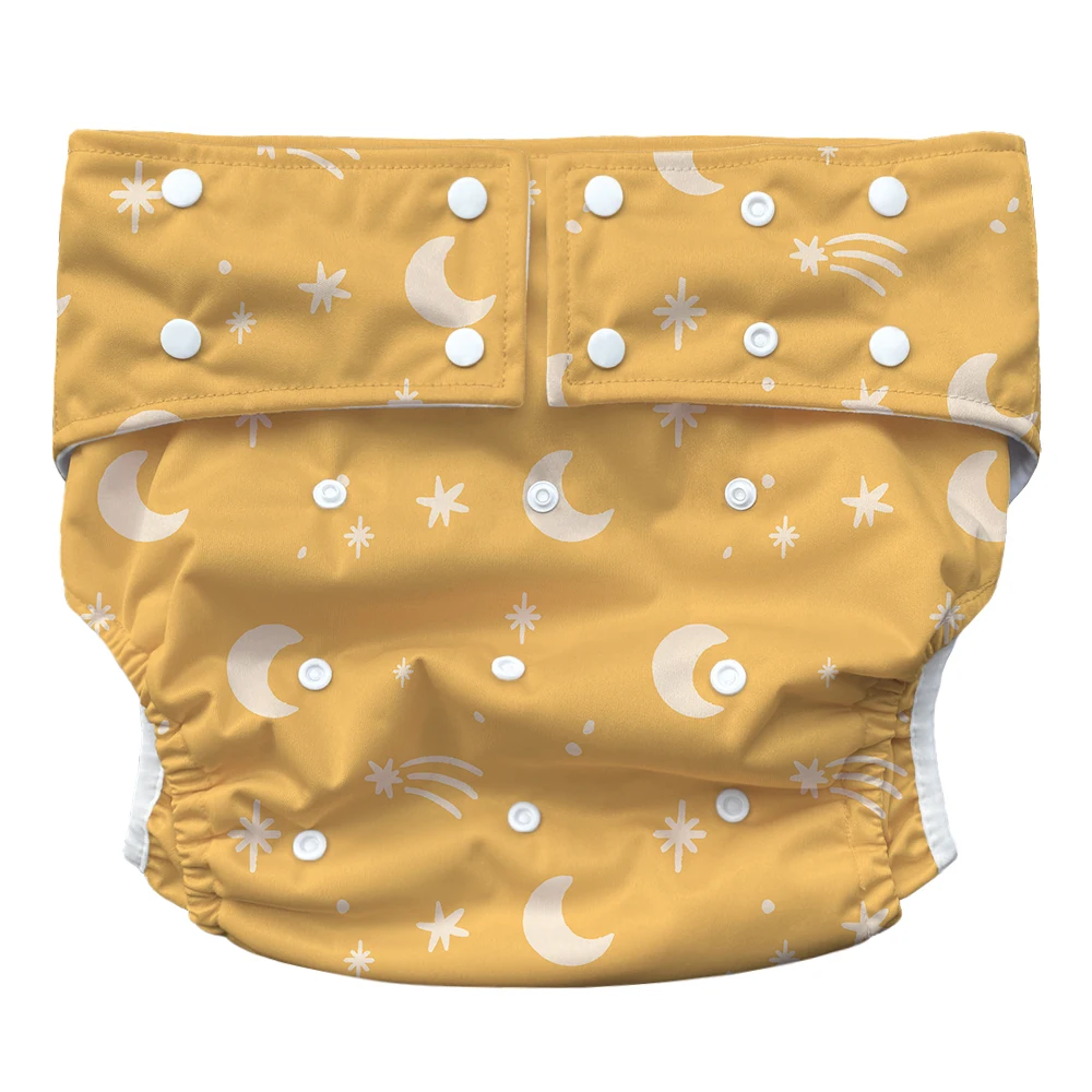 Waterproof 1PC Adult Diapers  Washable Reusable Teenager Elderly Cloth Diapers Adjustable Pocket Nappies