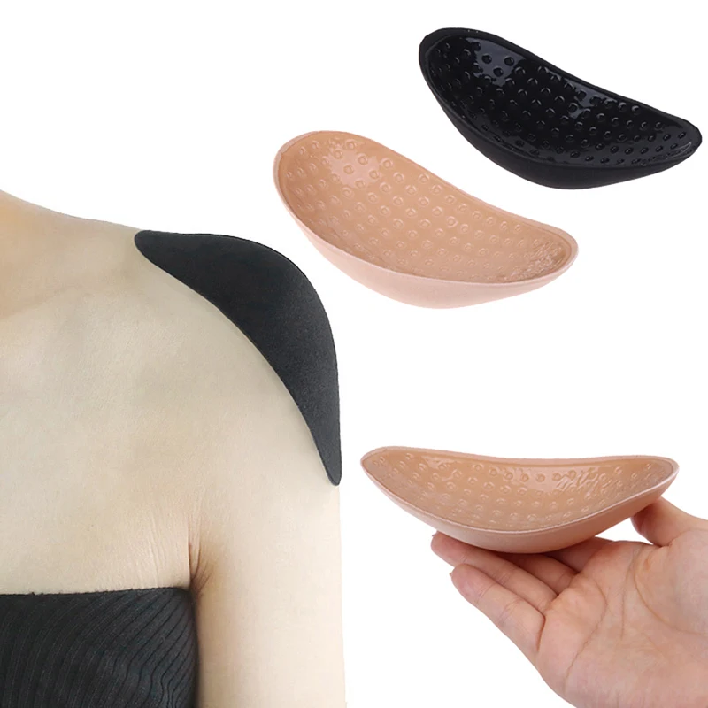 Anti-Slip Shoulder Pads Reusable Self Adhesive Style Traceless Invisible Shoulder Pads for women 1 Pair