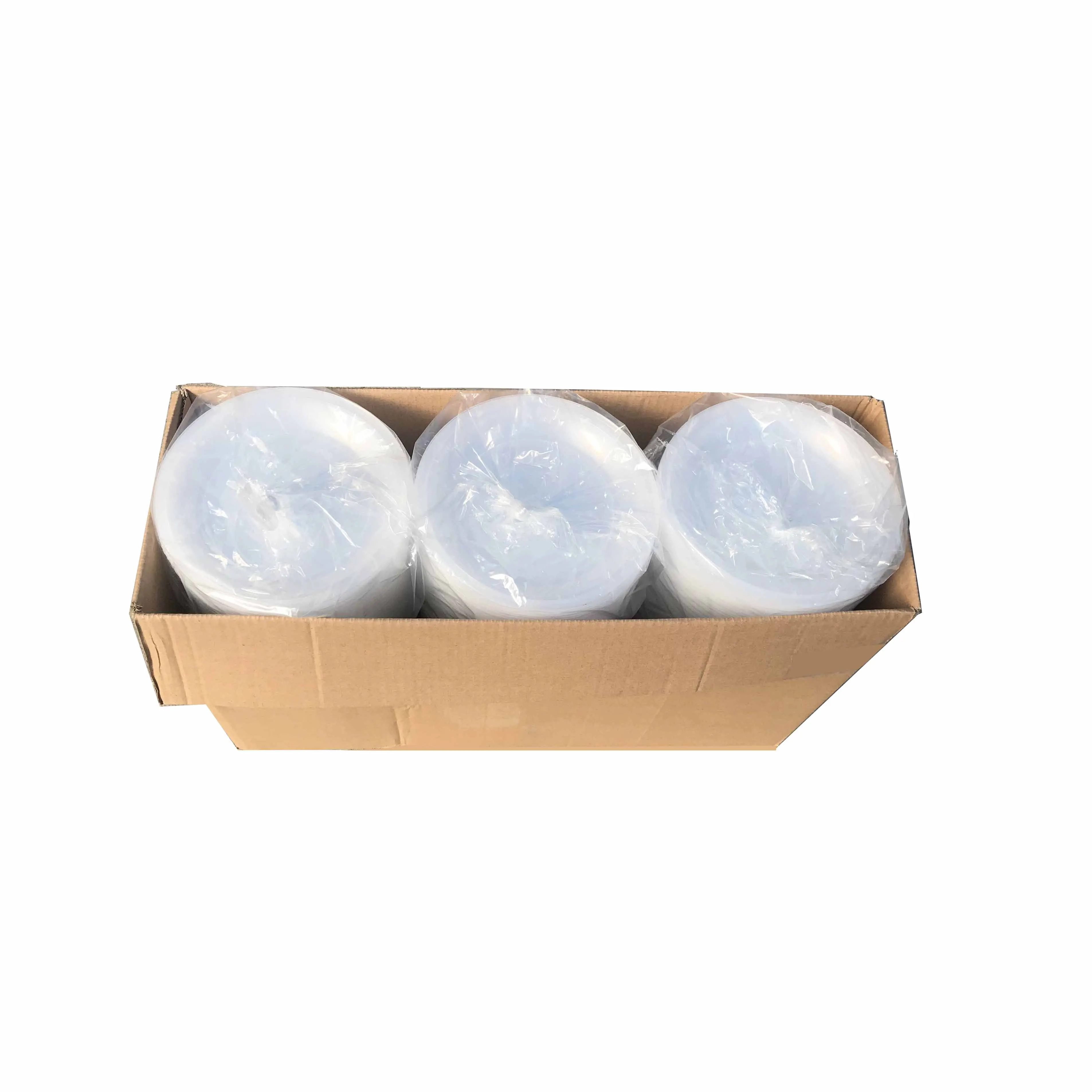  680ml/24oz круглые одноразовые ясный пластичный ресторана пищевой упаковки контейнер для хранения черного цвета от боли в