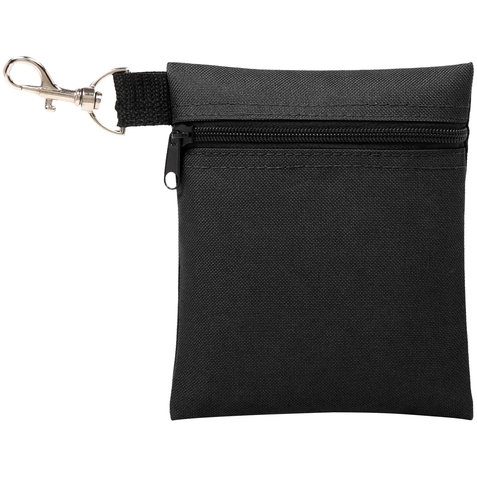Golf Tee Pouch Custom Logo Professional Zipper Bag Golf Tee Pouch with Metal Lobster Claw Clip