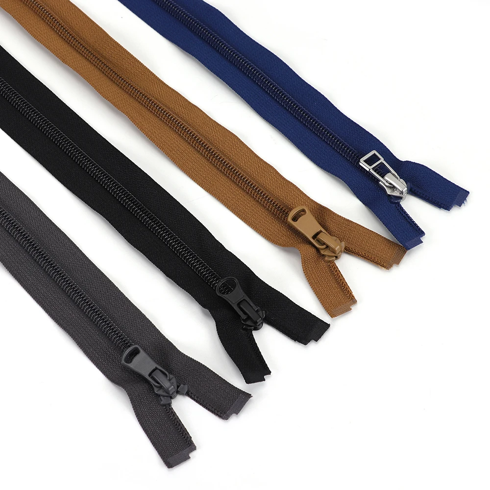 3#5#8#10# Durable Plain Colorful Open Tail Zip Jacket Down Pouch Custom Coil Nylon Zipper for Clothes